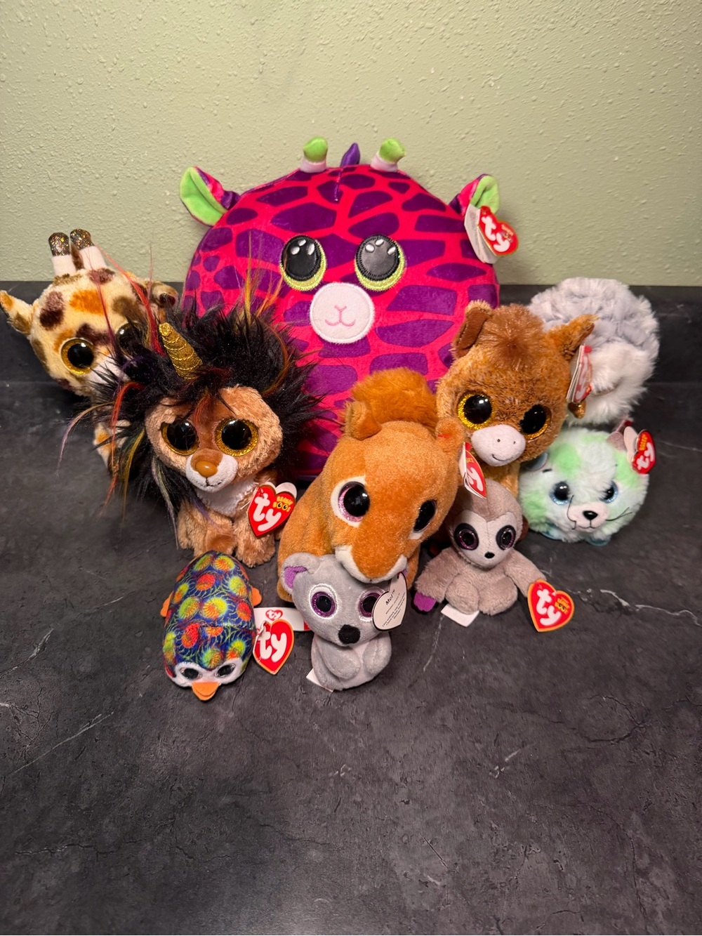 Ty Plush Assorted Colors Beanie Boo Collection